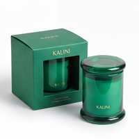 Pot à bougie en verre personnalisé de luxe de 16 oz avec boîte d'emballage pour la fabrication de bougies, emballage cadeau et décoration intérieure