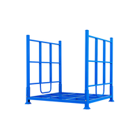 Étagère de stockage de rouleaux de tapis en acier galvanisé empilable pour entrepôt, avec une hauteur de 450 mm pour rouleaux textiles