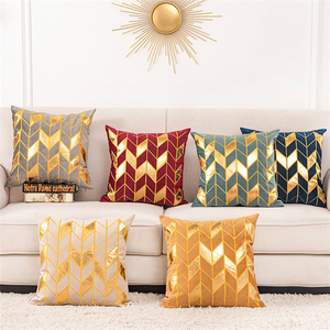 Kunden spezifische Größe Geometric Bronzing 18 X18 Zoll Home Decorative Velvet Throw Kissen bezüge Günstige Golden Kissen bezug/ - Product Image 3