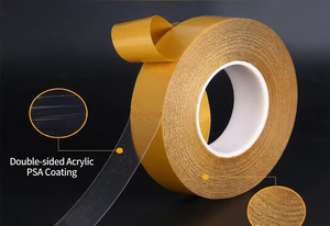 Nastro <span class=keywords><strong>Biadesivo</strong></span> Trasparente in PET Ultra-<span class=keywords><strong>Sottile</strong></span> Resistente alle Alte Temperature, Forte Adesione a Caldo per Uso Industriale, Decorazione e Poster - Product Image 4