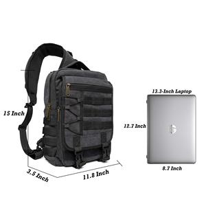 Meilleur créateur de mode hommes <span class=keywords><strong>edc</strong></span> avant bandoulière cordura poitrine sac à bandoulière pour hommes moto avec sangle - Product Image 6