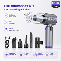 Aspirateur de voiture premium 4 en 1 sans balais 19500Pa avec écran LED, souffleur portable, fournisseur OEM ODM