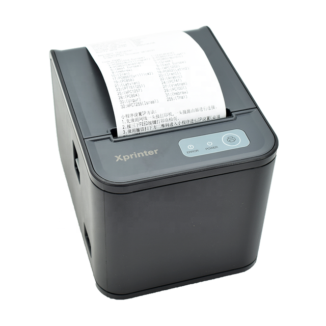 High Speed Black 80mm USB Lan Ethernet Thermal Receipt Printer with 200 DPI for POS Systems in Stock