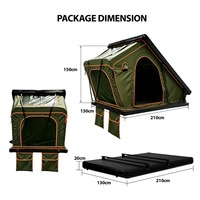 Tente de toit pour camping en plein air, installation facile, pour SUV, 4 personnes, type coquille, tente de toit à charnière en X, tente de toit pour voiture
