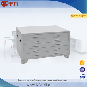 Meuble de bureau en acier pour cartes A0/A1, classeur à plat multicouche, armoire à cartes et à dessins à 5 tiroirs - Product Image 2