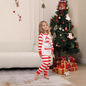Bomery Novo Inverno Conjunto Térmico De Duas Peças Bonito Dos Desenhos Animados Impresso Natal Sleepwear XL Tamanho Casa Família Pijama Tecido Macio - Product Image 4