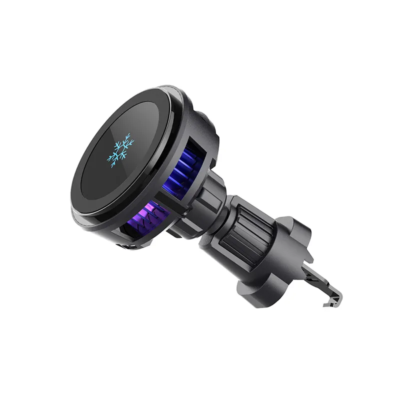 Factory Supply 2023 Trending New arrivals Built-in Cooling Fan Magnetic wireless car Charger with LED Indicator