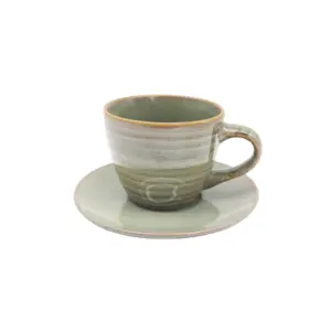 北欧设计活性釉陶瓷库菲杯和茶托浓缩咖啡杯和茶托套装创意咖啡杯