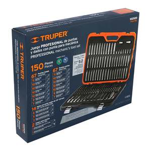 Truper Pun-150ชุดเครื่องมือ150ชิ้นแบบมืออาชีพประกอบด้วยหัวกลและซ็อกเก็ตบรรจุในถุง - Product Image 1