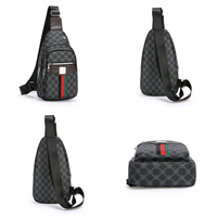 Sac à bandoulière en cuir PU antivol personnalisé pour hommes sac de téléphone étanche à la mode pour l'extérieur sac de poitrine