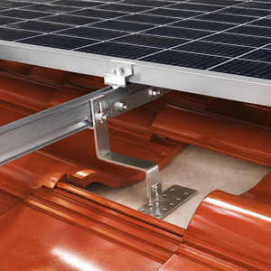 <span class=keywords><strong>Crochet</strong></span> de fixation plat à 180 degrés pour panneaux solaires photovoltaïques sur toiture commerciale, installation facile, résistant au vent et à la neige, surface sablée, trou plat - Product Image 4