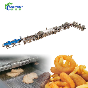 เครื่องทอดแบบสายพานต่อเนื่องสำหรับ Aldo Gol Gappa Macheteadas Shami <span class=keywords><strong>Kabab</strong></span> ผลิตจากสแตนเลส 304 ทำความสะอาดง่าย - Product Image 4
