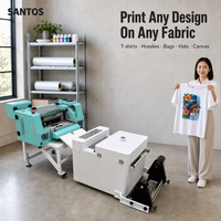 Imprimante à film DTF Santos ST-302 + Agitateur de poudre tout-en-un 300 mm Encre CMYKW 220V/110V Approuvé CE FCC