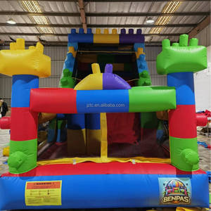 Tongcai สไลเดอร์เป่าลม PVC แบบเป่าลมพกพาใช้ในเชิงพาณิชย์สำหรับบ้านบ้านและปราสาทเดินพระจันทร์แบบคอมโบสไลด์ - Product Image 4