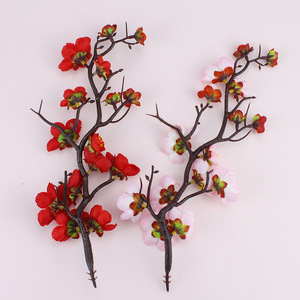 Plum Blossom Branch Cake Toppers Red And Pink Plastic Reusable For Birthday Decorations - Product Image 2