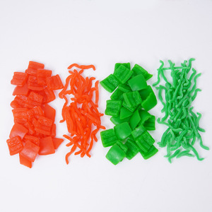 Bloques de chile simulados de PVC, comida simulada (pimientos verdes y rojos), guarniciones, cocina casera divertida, pimientos verdes en tiras - Product Image 5