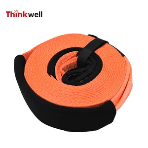 Thinkwell Heavy Duty 4*4 3 '* 30' Sangle de remorquage 30000lbs Sangle de remorquage en polyester tout-terrain Pièces et accessoires de remorque