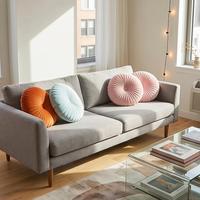 Coussin rond solide personnalisé, coussin de chaise créatif avec impression de logo, coussin de canapé-lit en velours citrouille