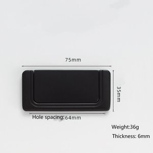 Durable Zinc Alloy Recessed Handle for Sliding Door Cabinet - Brushed Nickel, Easy to Install - Product Image 4