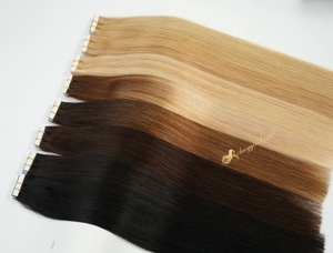 Factory Price Raw Hair Tape in Remy Cuticle Aligned Russian Brazilian Hair Extensions in Various Colors <b>Tangle</b> Free Tape Hair - Product Image 3