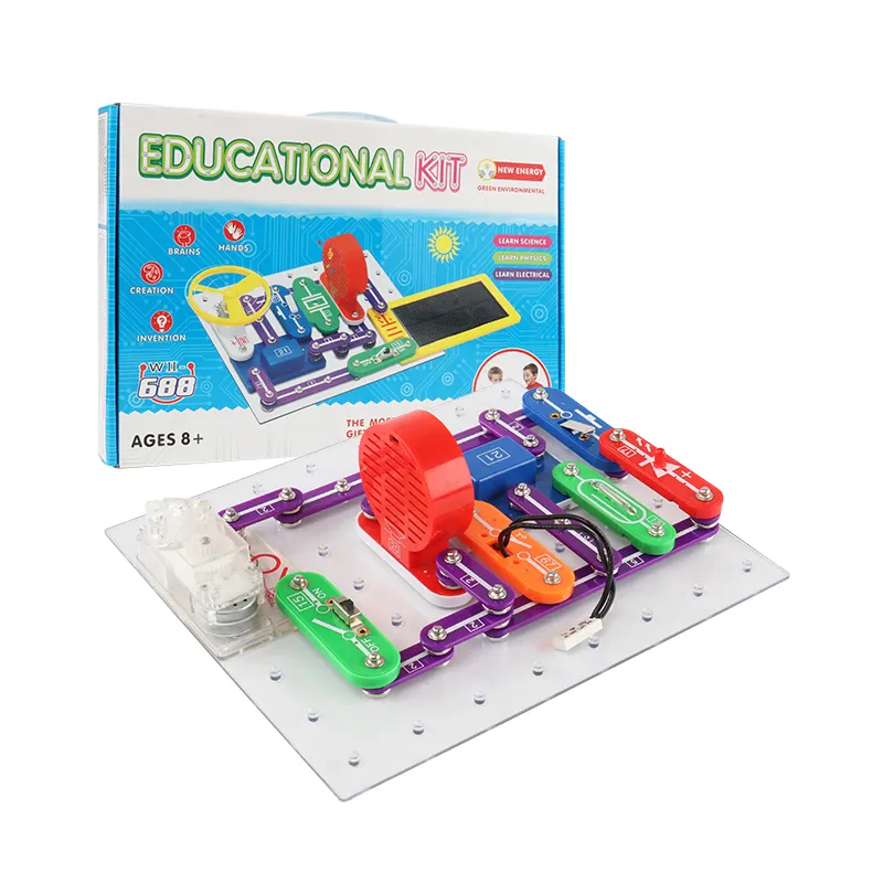DIY montaje juguetes educativos creativos bloques circuito bloque de construcción juguete bloque electrónico kit tallo juguetes para niños