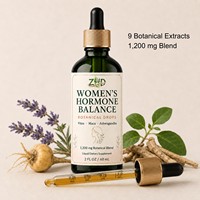 Teinture pour l'équilibre hormonal féminin |   1200mg 9 extraits végétaux |   Vitex Maca Ashwagandha Dong Quai |   60 mL 60 portions