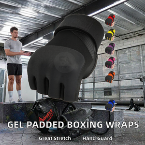 Gants intérieurs de boxe professionnels en coton rembourrés de gel, bandages de main MMA, support de poignet élastique de 180 pouces, utilisation en salle de sport, toutes saisons, pour la boxe - Product Image 2