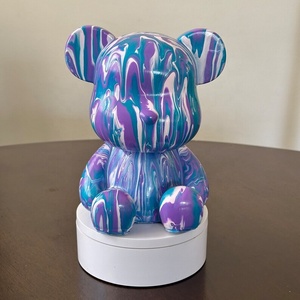 ของเล่นดีไซน์เนอร์ DIY แบบกำหนดเองสำหรับศิลปิน ตุ๊กตาหมีนั่งสีขาว ของตกแต่งบ้าน ทำเองได้ อุปกรณ์เสริมฟิกเกอร์ไวนิล ขายส่ง - Product Image 3