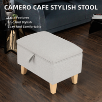 Otomana de Estilo Moderno y Elegante para Café, con Altura Ajustable, Tapizada en Tela, para Sala de Estar, Oficina en Casa, Hotel o Apartamento