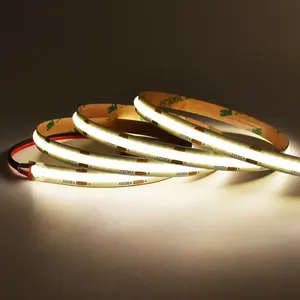 COB Led Strip Cahaya High Density FOB LED Strip Lampu DC12V 24V 10W 320/480/768Leds/M Tahan Air COB LED Strip Lampu