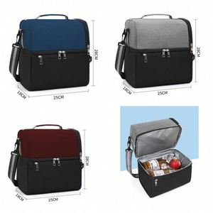 Sac isotherme réutilisable anti-fuite avec bandoulière réglable pour le bureau et les pique-niques - Product Image 1
