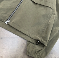 Veste bomber coupe-vent à col montant décontractée pour homme, hiver, 100% nylon, imperméable, double fermeture éclair, veste pour homme