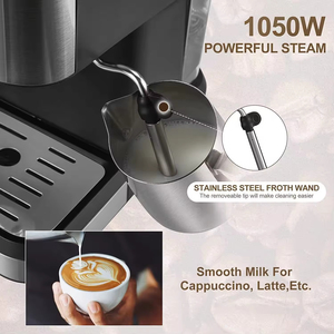 Machine à café expresso semi-automatique standard européenne et américaine avec fonction mousseur à lait - Product Image 4
