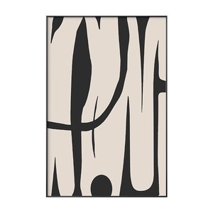 Modern Abstract Decorative Painting Rectangle Black And White Aluminum Alloy <b>Frame</b> For Living Room Sofa <b>Wall</b> Art - Product Image 5