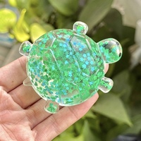 PLAYGORO Produits Populaires : Grande Tortue Marine en Caoutchouc Pailletée avec Billes, Étoile de Mer Imprégnée d'Huile, Jouet Doux à Rebond Lent