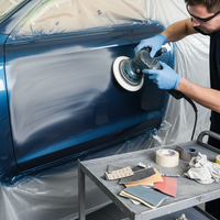 Composé de polissage professionnel pour la réparation des peintures de voitures, formule sûre pour les ateliers de carrosserie, idéal pour le polissage automobile.