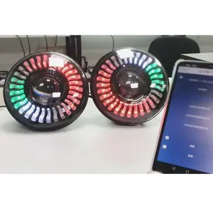 7 인치 50W App 제어 RGB LED 운전 헤드 라이트 JK