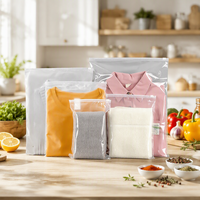 Sacs à fermeture éclair en PE dépolis imprimés par gravure, imperméables et recyclables, transparents mats, pour vêtements, chaussures et chaussettes, vente en gros