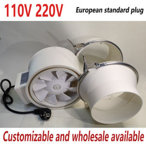 4 pouces 100mm Commercial Turbo In-line Duct Fan Low Noise Pipe Type Ventilation Extract Fan Puissant Electric Extractor Jet ODM - Product Image 2