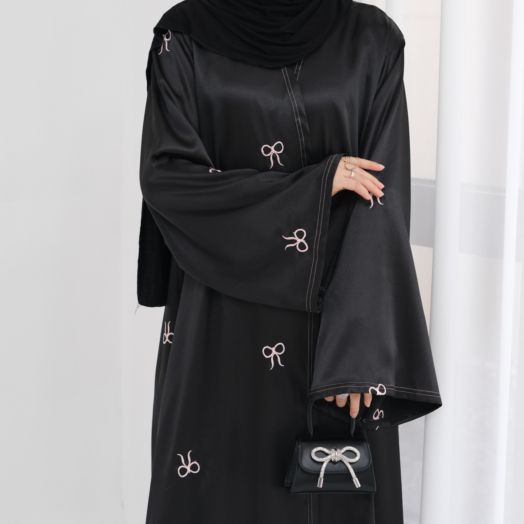 アバヤ　ドレス　ドバイ 新しい卸売トルコドバイ無地アバヤイスラム教徒の女性ドレス