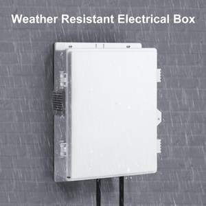 תיבת צומת חשמל עמיד למים תיבת צומת חשמל 13 \ "h x 9.2 \" l x 3.7 \ "w מארזי כלי אלקטרוניקה פנימיים - Product Image 3