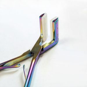 TEEJAY Titanium Black Tape-In Hair Extension Stainless Steel Salon Plier with Silicone Tape OEM - Product Image 4