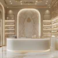 Kiosque blanc moderne de parfum avec la conception extérieure d'éclairage de LED pour le centre commercial à vendre
