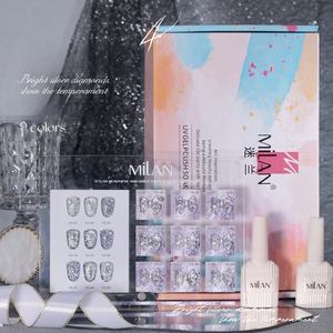 9 colores reflectante diamante plata Disco UV Gel polaco Kit Flash resina y 15ml brillo Gel Set para Nail Art - Product Image 2