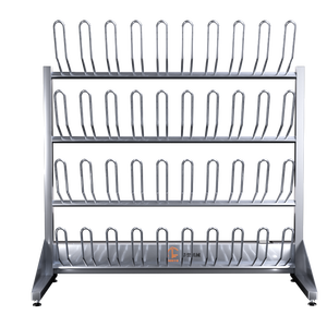 رف مجفف أحذية التزلج من الفولاذ المقاوم للصدأ 32 زوجًا قابل للتعديل مؤقت مولد أوزون صحي لمصنع تجهيز الأغذية - Product Image 5