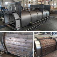 Séchoir à palettes horizontal à conduction thermique, chauffage à l'huile pour la transformation alimentaire, boues agricoles, moteur inclus, faible consommation d'énergie
