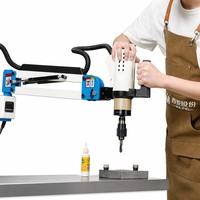 Machine de taraudage électrique universelle à bras flexible, contrôlée par PLC, haute précision, pour la réalisation de filetages internes M36, garantie 1 an