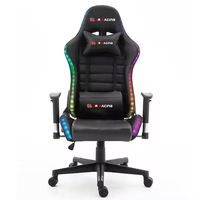 Fauteuil de Gaming LED Moderne avec Fonction Massage, Design Extensible, Cuir PU, Réglage de Hauteur à 3 Niveaux par Vérin à Gaz, Vente en Gros pour le Gaming