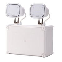 Lampe d'urgence à double spot LED en plastique à haute luminosité IP65, protection contre le feu
