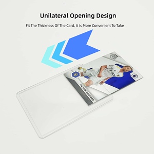 卸売 3x4インチ 透明またはライトブルー カードトップローダー ハードカードスリーブ 35pt PVCカード保護ホルダー - Product Image 5